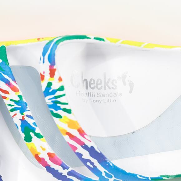 CHEEKS By Tony Little Rainbow Slide Health Sandals Gel Comfort Water Friendly 12 - Picture 6 of 8